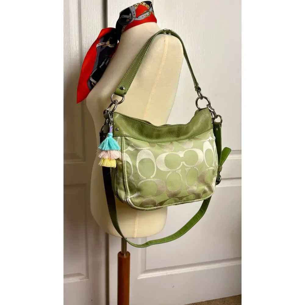 Coach Y2K Zoe Signature Hobo in Pistachio Colorway